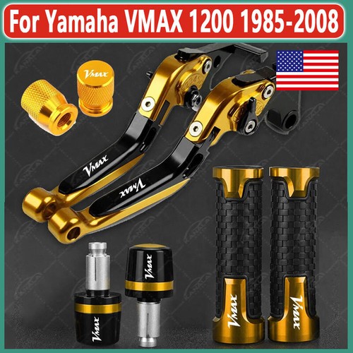 VMAX Motorcycle Brake Clutch Levers Handle Grips For Yamaha VMAX1200 1985-2008 - Picture 2 of 2
