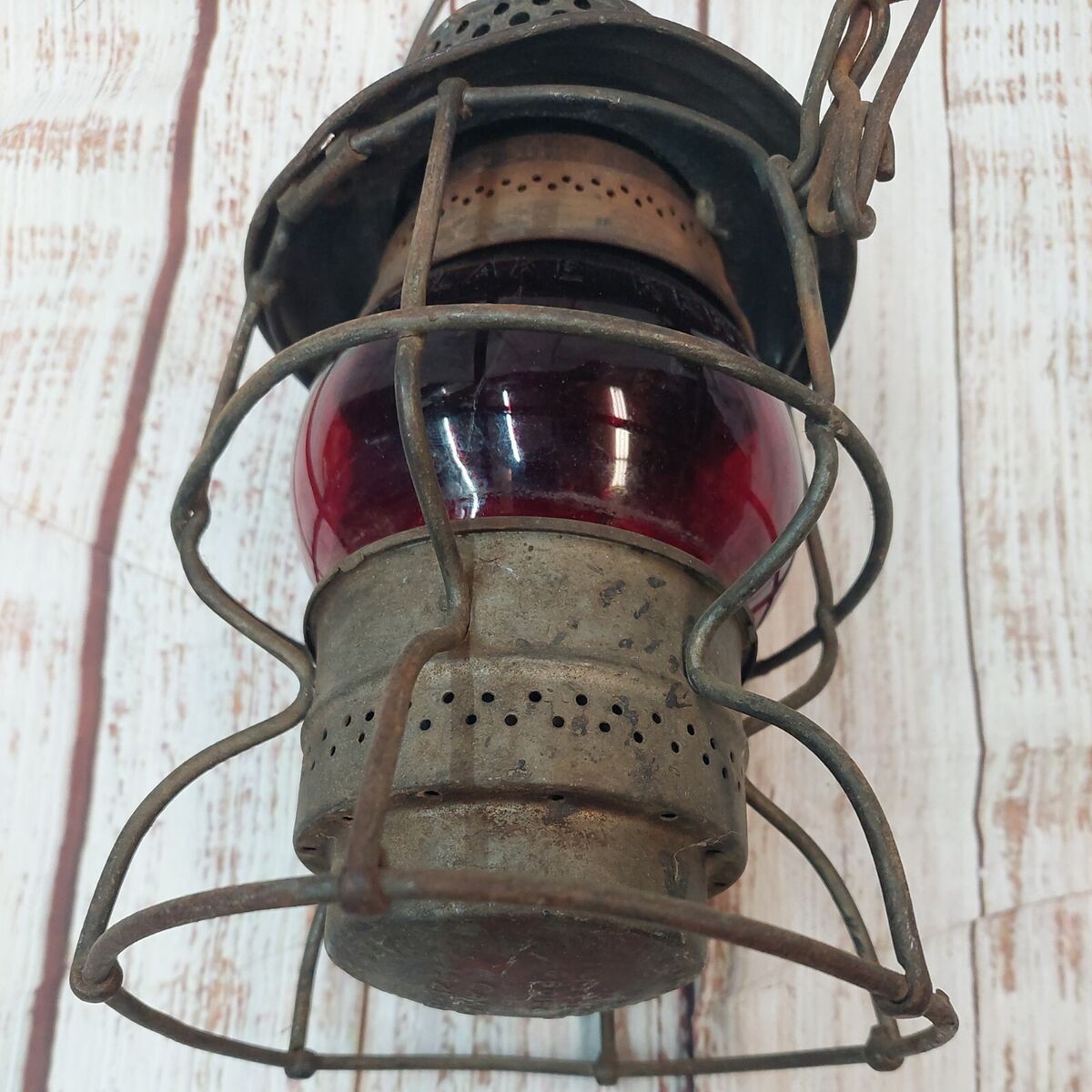 Adlake Kero Railroad Train Lantern Red Globe 1921-1923 2-35 Adlake Kero Railroad Train Lantern Red Globe 1921-1923 2-35