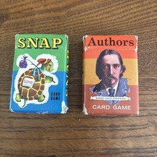 Vintage Whitman Card Game Lot Complete Snap And Authors Western Publishing Co.
