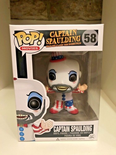 CAPTAIN SPAULDING SCARY CLOWN VAULTED FUNKO POP MOVIES HORROR ROB ZOMBIE #58 - Photo 1 sur 9