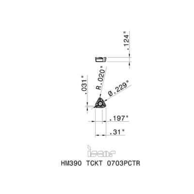 Iscar HM390TCKT0703PCTR 808 Carbide Milling Insert, 1 Piece | eBay