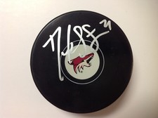 Derek Stepan Signed Autographed Arizona Coyotes Hockey Puck c