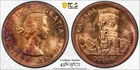 1958 $1CAD Silver PCGS UNC Details Toned Canada Dollar British Columbia