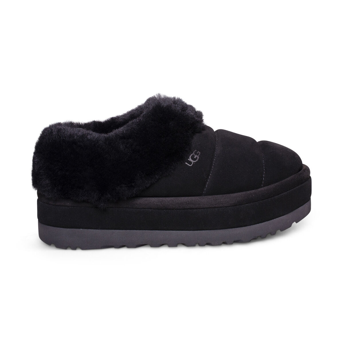 UGG TAZZLITA BLACK SUEDE SHEARLING LINED PLATFROM WOMEN'S UGG TAZZLITA BLACK SUEDE SHEARLING LINED PLATFROM WOMEN'S