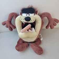 Looney Tunes Taz Tazmanian Devil Tongue Out Talking 12" Plush Play By Play 1998
