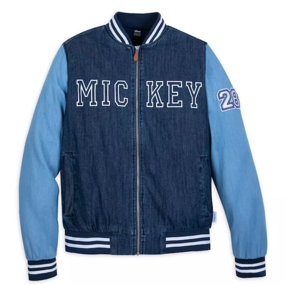 Chaqueta Universitaria Pequeña Mickey Denim Letterman Azul Parques Disney Her Universe Foto 2 de 4
