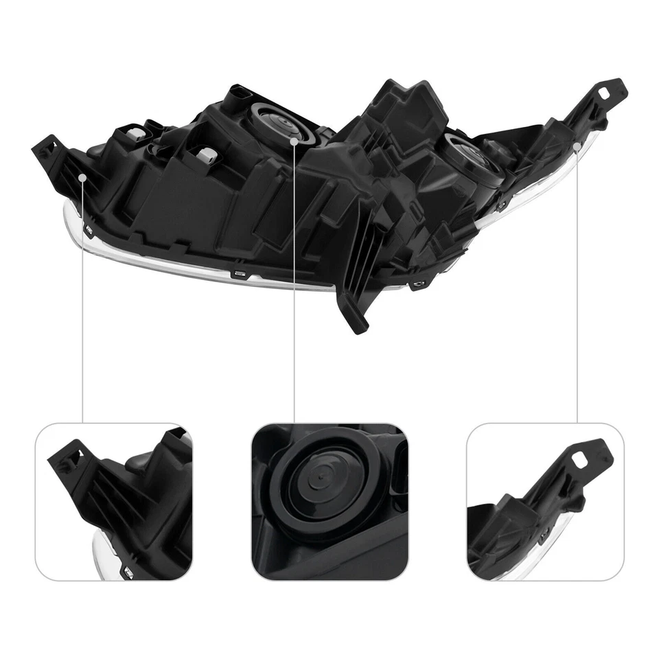 Headlight For 2014-2018 Ford Transit Connect Halogen Headlamps w/Bulb Left+Right Foto 4 de 4