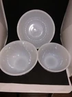 VTG FIRE KING White Milk Glass SWIRL NESTING MIXING BOWLS Set of 3