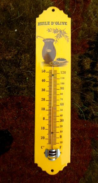 Thermomètre Mural émaillé Chocolat – Fabrication Française, 30 Cm, Aremail Emalia