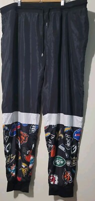 NFL Team Apparel Football Warm Up Pants Black Elastic Waist NEW Size 3XL