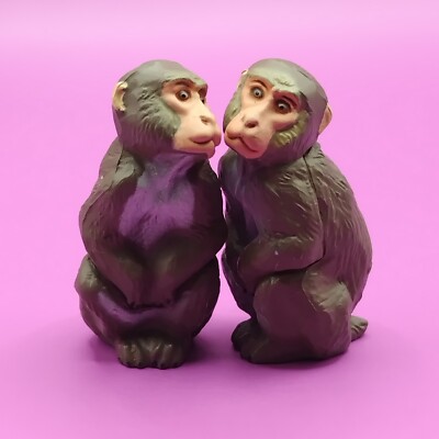 Lot 2 Japanese Macaque Mini Figure Kaiyodo Choco Egg Pet Animal Japanese