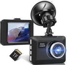 Dash Cam, 1080P Full HD with 3-inch LCD Display, 210 Wide Angle, Night Vision