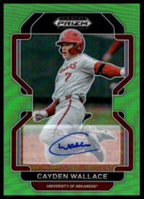 Cayden Wallace 2022 Panini Prizm DP #PDP49 Base Autographs Lime Green Auto