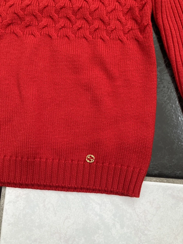 Новый с Ярлыками 100% подлинный Gucci kids экстра тонкий шерсти водолазка свитер Sz 10Y 293141 - Изображение 4 из 4