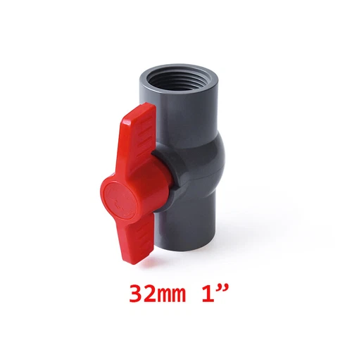 1/2" To 3" PVC Grey Ball Valve Switch Female Thread Sleeve Pipe Fitting Connecto - Picture 21 of 26