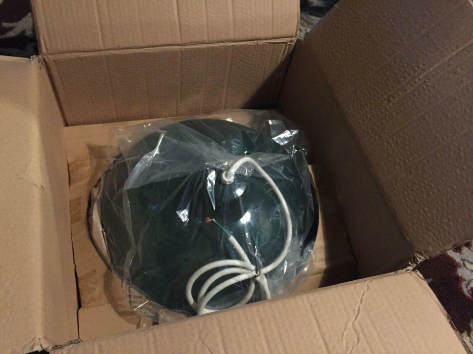 Colgante de una luz Sea Gull Lighting 6519-95, acabado verde con cordón blanco Foto 2 de 2