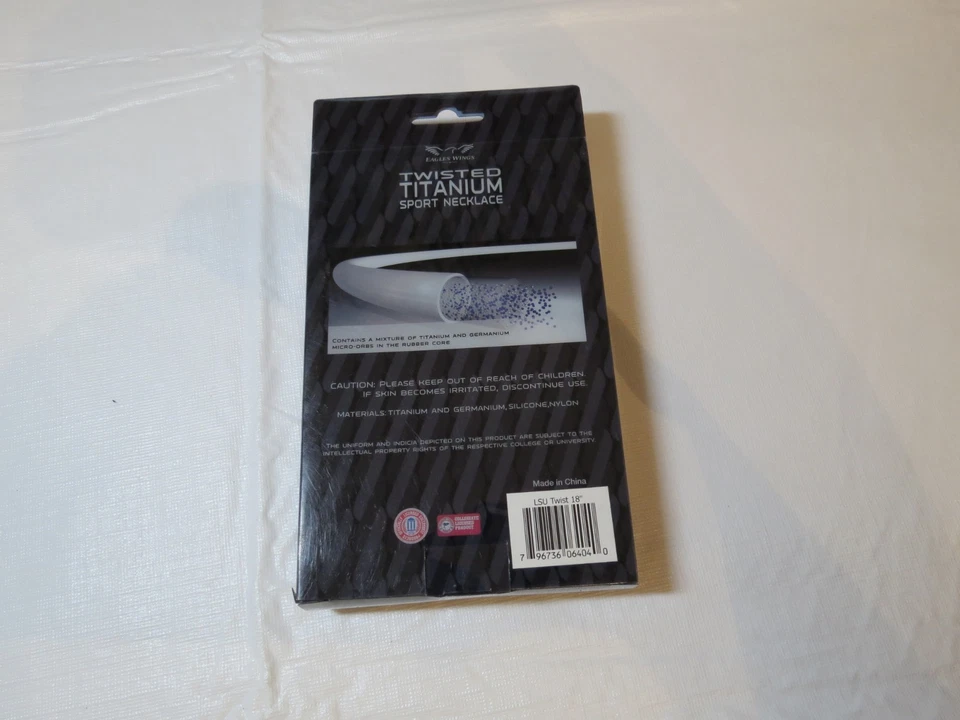 Lsu Tigers Officially Licensed Ncaa Titanium necklace 18in Eagles Wings sport  - Image 4 of 4