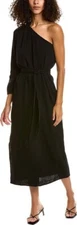 VELVET By Graham & Spencer Lauren Cotton Gauze Maxi Dress Black S $238 F7
