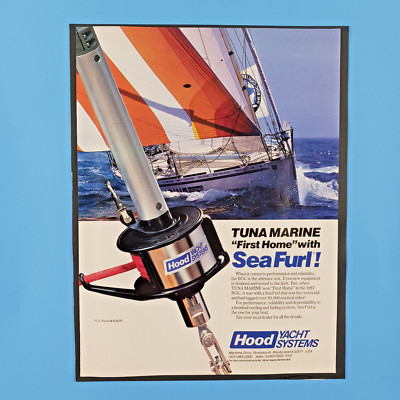 1988 Hood Yacht Systems Sea Furl Tuna Marine Yacht Print Advertisement