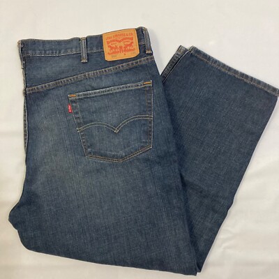 Levis 550 Relaxed Fit Mens Jeans 50x30 Dark Wash Big Tall 100% Cotton  Denim