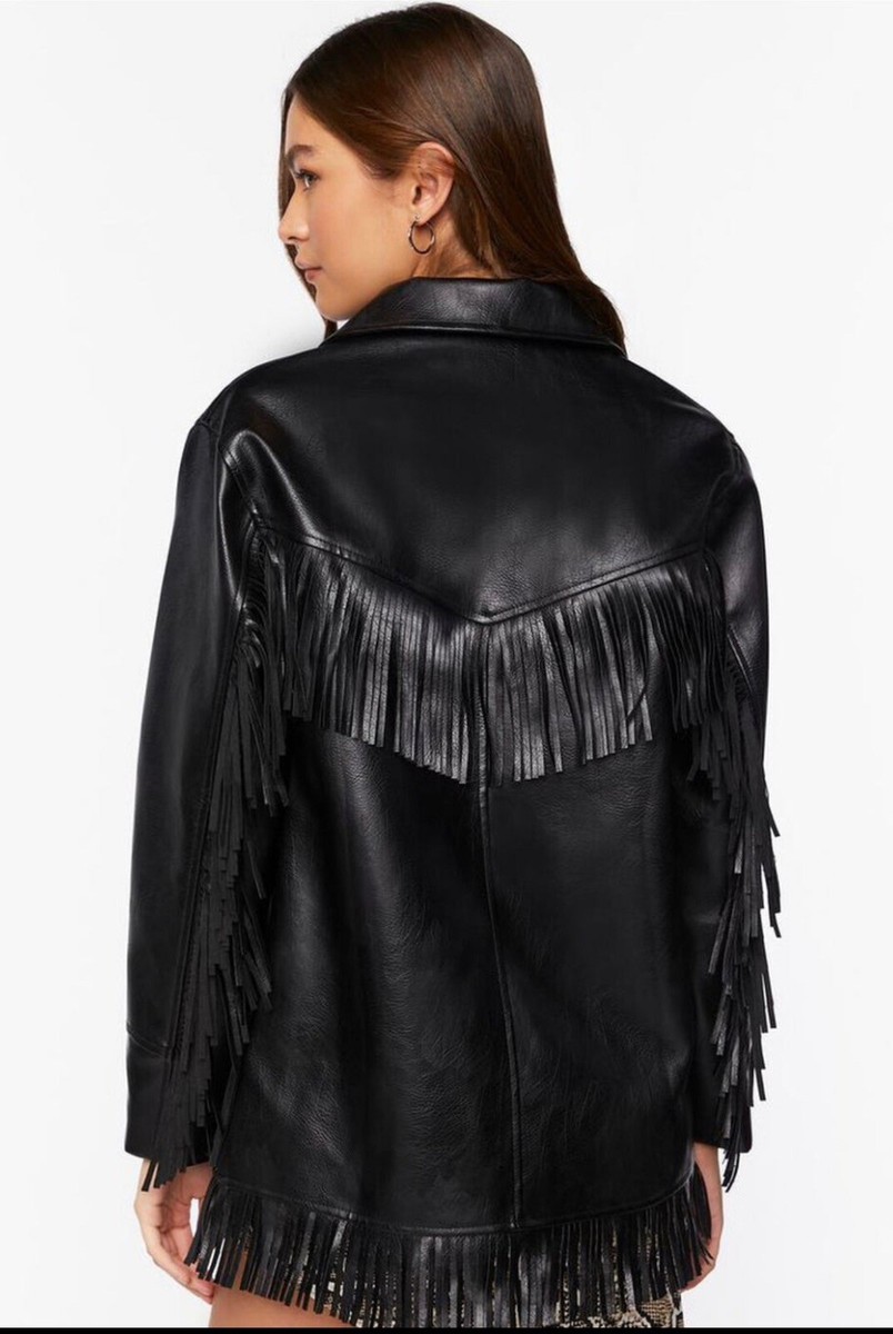 FRINGE FAUX LEATHER ジャケット LAGUA GEM | FRINGE FAUX LEATHER ジャケット (ジャケット