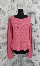 Anthropologie ODD MOLLY Sweater 2 M Knitted Pink Paisley Long Sleeve Pullover