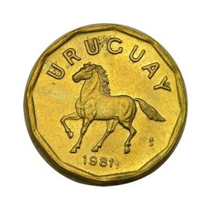 elf Uruguay 10 Centesimos 1981   Horse