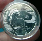 .999 Fine 1oz Silver 2014 Canada Year of the Horse Round Art  #1875
