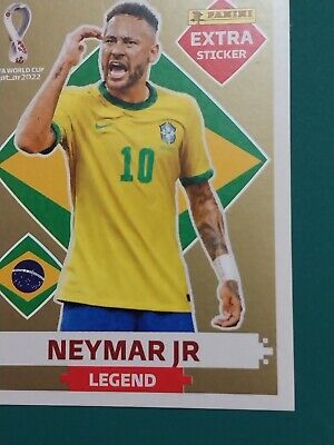 PANINI Extra Sticker Qatar 2022 #D14 NEYMAR JR. Brazil LEGEND - GOLD