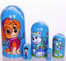 PAW patrol Nesting Dolls 4" Kids Room Decor, Kids Gift, Wooden toys matryoshka