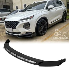 Glossy Black Front Bumper Lip Spoiler Splitter Body Kit For Hyundai Santa Fe