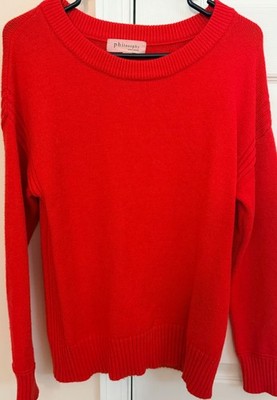 Philosophy Republic Clothing Red Woman s Small Long Sleeve Top
