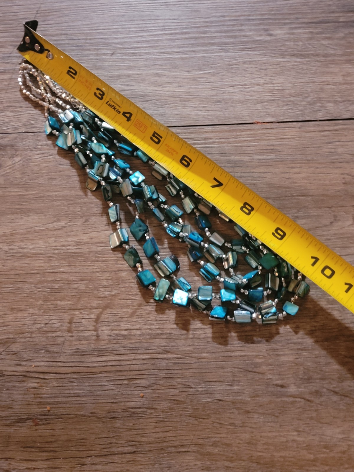 Dyed Shell Multi Strand Statement Necklace Boho S… - image 9