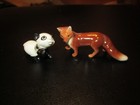 Vintage Hagen Renaker Porcelain Miniature Panda and Fox — photo 1