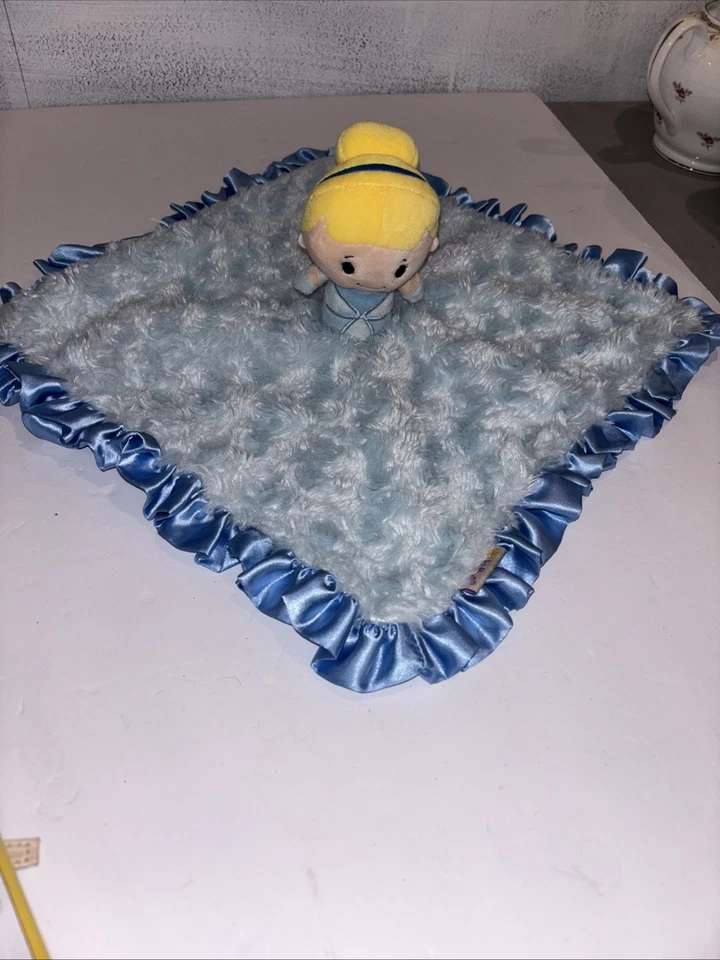 Manta suave Hallmark Itty Bittys Cenicienta azul princesa Disney bebé Lovey Foto 2 de 4