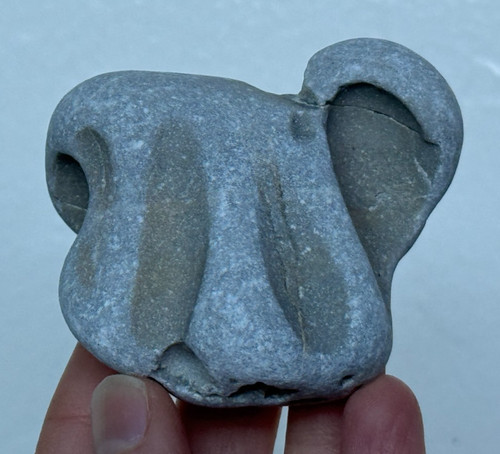 3+OZ HOLEY HOLED STONE NATURAL INDENT DOTTED ROCK OMAR OMAROLLUK LIKE HAG PEBBLE