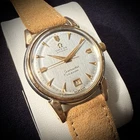 Omega Seamaster Calendar Vintage Silver Dial Gold-Capped Rare Collectible Men’s