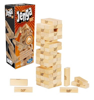 Jenga Game | the Original Wood Block Game with Genuine Hardwood Blocks | Stackin