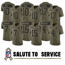 NWT Men's Olive 2025 Salute to Service Limited Jersey All Stitched Jersey