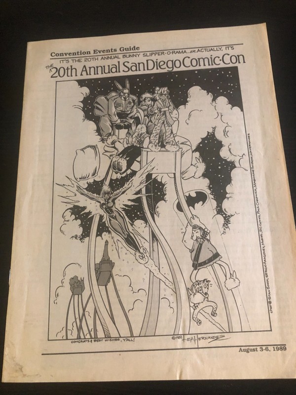 SAN DIEGO COMICCON 1989 Convention Events Guide - Lea Hernandez cover