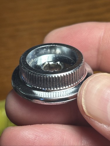 Vintage Radio Knob DIAL Rare Metal Alloy Chrome AP USA Old Original - Picture 1 of 10