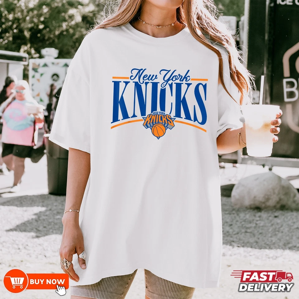 Camiseta de baloncesto de la NBA New York Knicks Logo Arch - Multicolor, S-5XL Foto 3 de 4