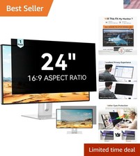 24 Inch Computer Privacy Screen Filter for 16:9 Aspect Ratio Widescreen Monit...