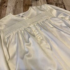 Vintage Oscar de la Renta Nightgown Lace Long Sleeve Granny Ivory L Excellent