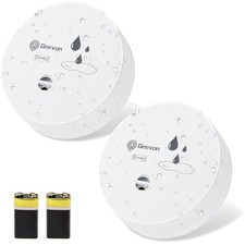 Wassermelder Wasseralarm 100dB Sensor Alarm Keller Bad K&uuml;che 2er Set Wei&szlig;
