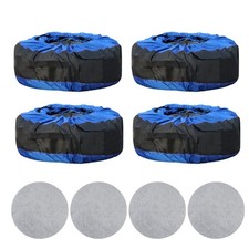 Spare Tire Cover Wheel Bags Blue Black with Handle Replacement Tires 22-31 Inch