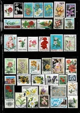 13907- Topic flowers. Collection of stamps. Flora, plants