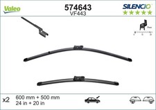 VALEO Wischblatt Scheibenwischer SILENCIO FLAT BLADE SET 574643 für TWINGO BMW 2