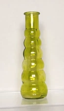 Decorative Green Glass Beehive Vase Glass Bottle 8.5”