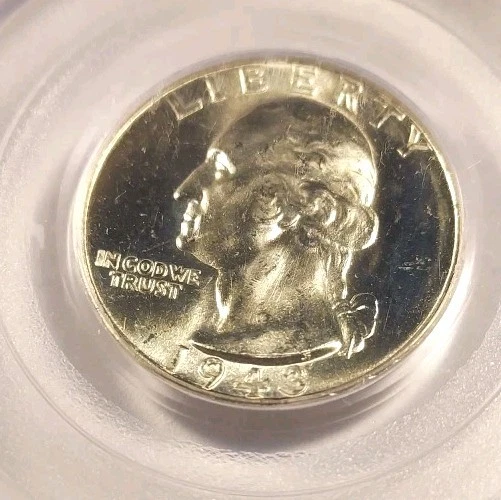 CAC Stickered PCGS MS 66, 1943-D Washington Quarter, Super Nice! - Image 3 of 4